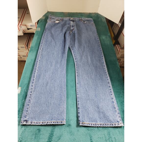 Levis 517 Jeans Size 40x32 Mens Blue Pants Stretch Denim Mid Rise Bootcut - Picture 1 of 14